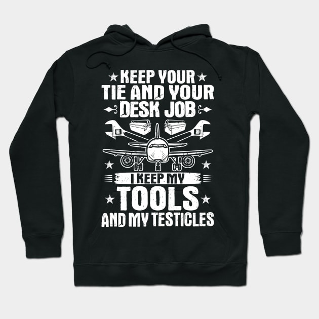 Aircraft Mechanic Aviation Maintenance Technician Hoodie by Krautshirts